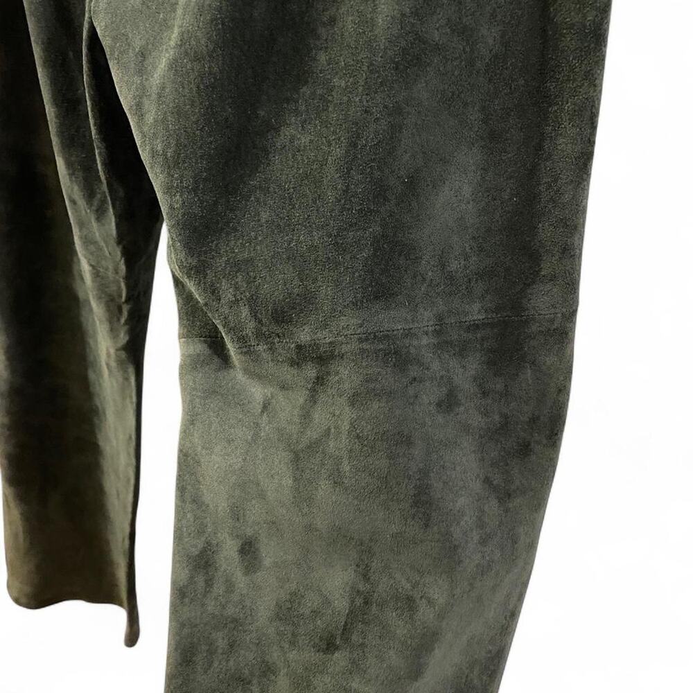 Ralph Lauren green 100% leather suede trousers Size 8 EUC - Picture 5 of 6